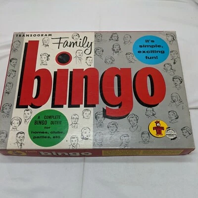Family Bingo Transogram Toys And Games 1964 Vintage Board game - Image 1 of 4