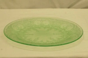 Horseshoe Green Depression Platter Sandwich Plate Indiana Glass - Picture 1 of 4