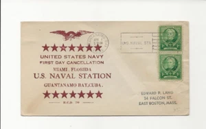 1941 US Naval Station Guantanamo Bay US Navy 1st Day Cancellation - Picture 1 of 2