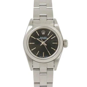 ROLEX Oyster Perpetual 67180 Serial T Automatic Black Dial Ladies 90258697 - Picture 1 of 8