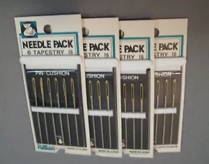 Needles -Needlepoint-Tapestry-Darner-Beading- size #16 - 4 pkgs. 6 to pkg NEW - Picture 1 of 4