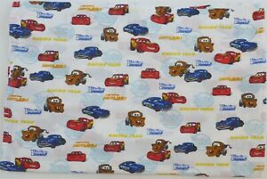 VTG DISNEY PIXAR Cars Flat Toddler Crib Sheet Cotton Blend Rust-eze Vitoline EUC