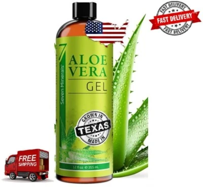 Seven Minerals Organic Aloe Vera Gel: 100% Pure,  for Face, Skin and Hair - 12oz - Image 1 of 4