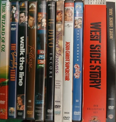 MUSICALS-MUSICIANS-MUSIC FILMS DVDS LOT OF ELEVEN VARIETY - Image 1 of 4