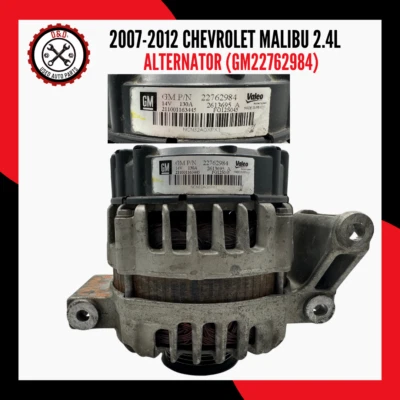 2007-2012 Chevrolet Malibu 2.4L alternador GM22762984 FABRICANTE DE EQUIPAMENTO ORIGINAL - Imagem 1 de 4