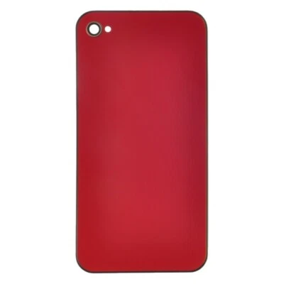 Puerta con Marco para Apple iPhone 4 GSM Rojo Metálico Panel Trasero Carcasa Parte Foto 1 de 2