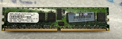 HP/SMART 345113-051/SB572284FG8E03BIAH 1GB DDR2 400 CL3 ECC REG Server - Image 1 of 2