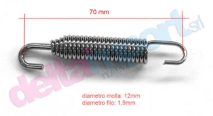 Coppia MOLLE SCARICO GIREVOLI Ø 12x70 mm moto CROSS ENDURO TRIAL Café Racer - Picture 1 of 1