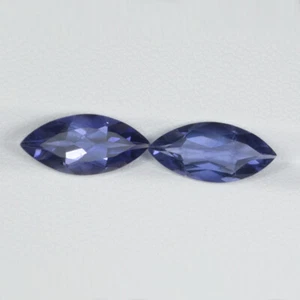 4.89 ct SHIMMERING - SPARKLING LIGHT PURPLE BLUE 100% NATURAL IOLITE  2 PCS  N 7 - Picture 1 of 2