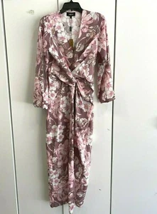 NEU! Alexia Admor D2746 Maxikleid drapiert vorne ausgeschnitten, L - rosa bunt - 225 $ - Bild 1 von 12