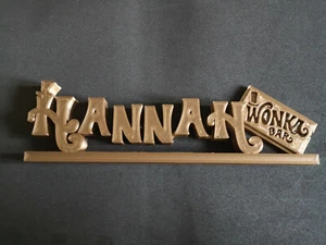 Placa de identificación estilo Willy Wonka / tapa para pastel. Charlie y la fábrica de chocolate. - Imagen 1 de 3