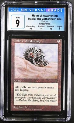 HELM OF AWAKENING Visions U CGC 9 Q++ MTG [Nostalgium] - Image 1 of 2