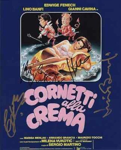 Martino Vukotic Fenech Banfi Signed PROOF Foto Autografata Cornetti alla crema - Foto 1 di 4