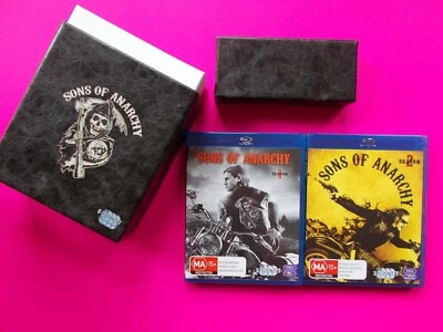 Sons Of Anarchy 6 Disc Set - Season 1 & 2 - Blu-Ray in Like Leather Case - Image 1 of 4