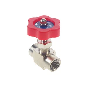 1/4" BSPP Nickel-Plated Brass Female Threaded Needle Valve - Picture 1 of 4