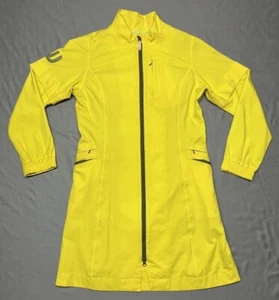 Vintage MU Sports Japan Logo Jacket Coat Windbreaker Yellow Convertible Sleeves - Picture 1 of 24