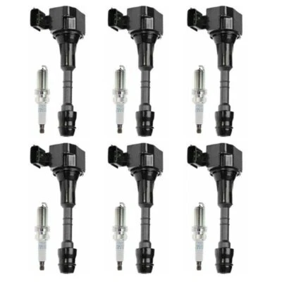 Bobina de ignição 6X + 6X vela de ignição para 2001-2010 Nissan Pathfinder 3.5L 4.0L UF349 - Imagem 1 de 4