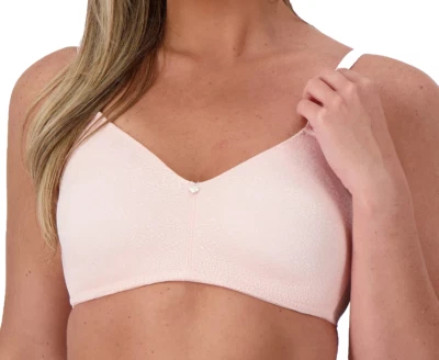 Breezies~Sujetador sin aros Jacquard ligero de plumas~40C~Rosa~A475756~Sin relleno 9627 Foto 1 de 4