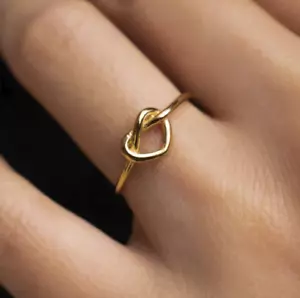 Stainless Steel Heart Loop Ring| Gift for Her| Adjustable | Minimalist Jewelry - Picture 1 of 6