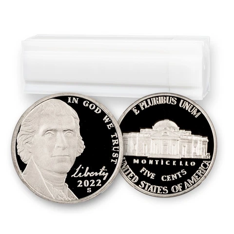 2022 S Proof Jefferson Nickel Roll of 40 Cover
