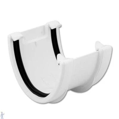 Floplast Guttering RUH1WH 115mm Hi-Cap (Deepflow) - Union - White - Image 1 of 3