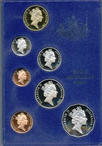 Juego de 7 monedas Australia 1987 prueba - Embalaje y certificado originales - Imagen 1 de 3