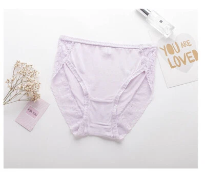 Ropa interior para mujer 100 % seda morera calzoncillos finos seda dama bragas bordadas Foto 1 de 4