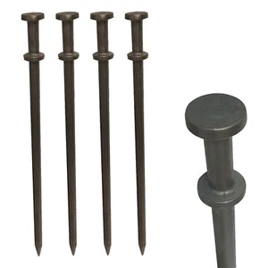 Paquete de 10 anclajes de estaca de acero de doble cabeza 1x40 de alta resistencia para tiendas inflables - Imagen 1 de 6
