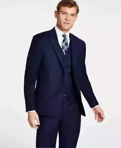 Michael Kors Men's Classic-Fit Wool-Blend Stretch Solid Suit Jacket, Navy, 44 S - Picture 1 of 4