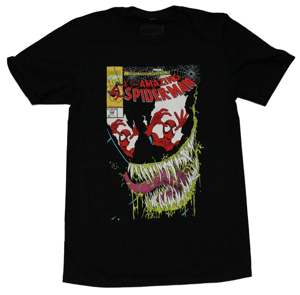 Spider-Man New Adult T-Shirt - #346 Cover Issue In Venom Eyes - Image 1 of 1