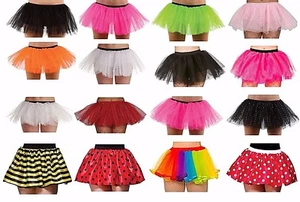 VESTIDO DE FANTASÍA FALDA TUTÚ DE LUJO DESPEDIDA DE SOLTERA AÑOS 80 NEÓN UV BALLET ABEJORRO LADYBIRD - Imagen 1 de 15