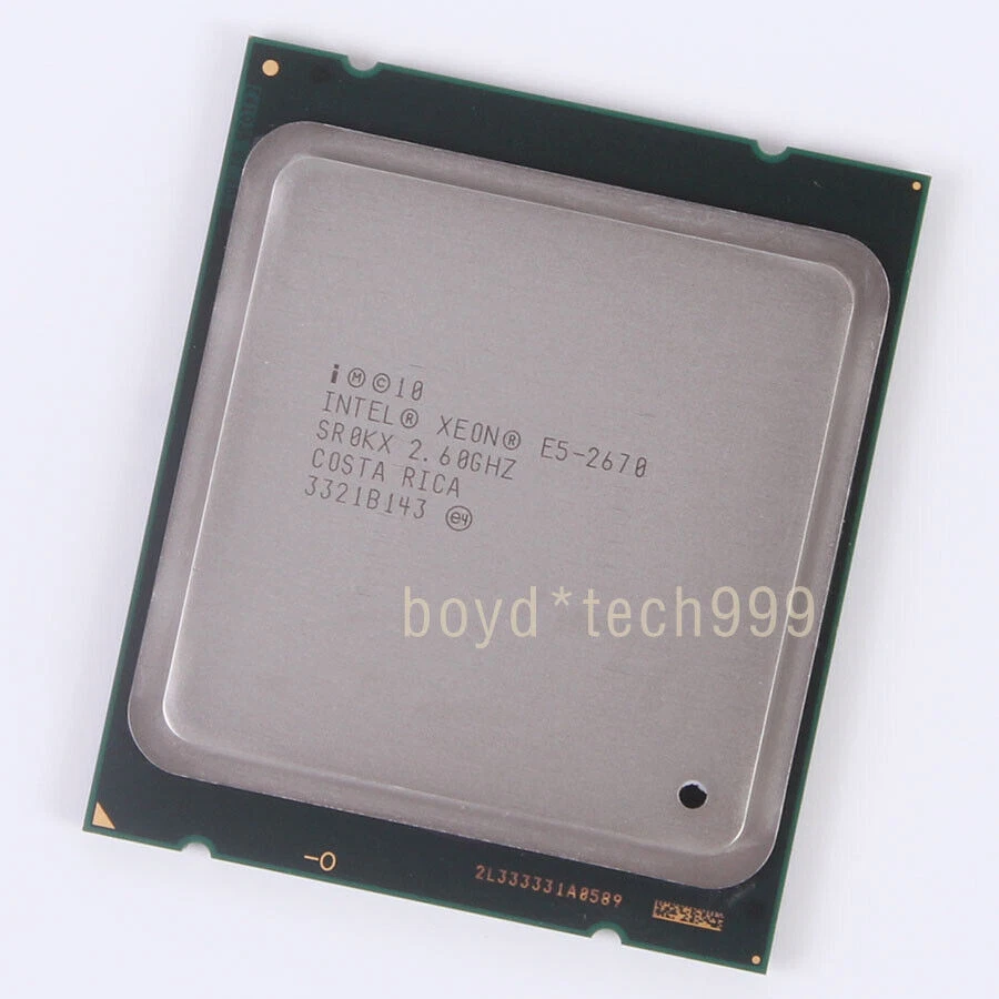 Intel Xeon E5-2670 CPU 2.6GHz Eight Core LGA 2011 Processor SR0H8 SR0KX - Image 1 of 1