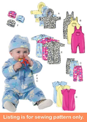 SEWING PATTERN Sew Baby Winter Layette - Clothes Infant Clothing Boy Girl  6238 - Image 1 of 3