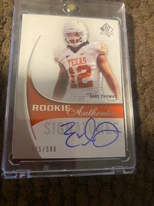 2010 SP Authentic Earl Thomas on card Auto /599 - Picture 1 of 2