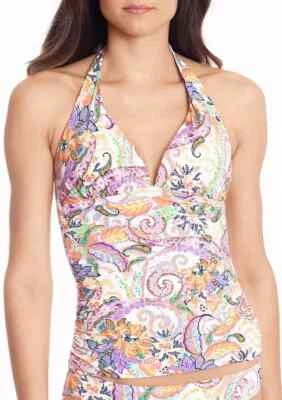 Lauren Ralph Lauren Paisley Molded Cup Tankini Swim Top D1257 Size 12 - Image 1 of 2