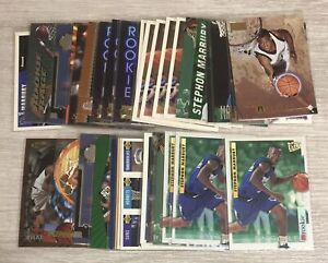 Lot (36)Stephon Marbury, Incl. RC’s Die Cut Inserts Ultra UD Topps Skybox STC B2