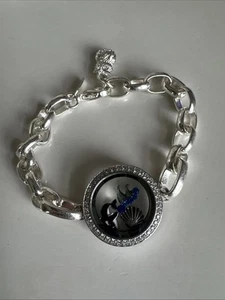 Origami Owl 3 Trinket Locket Silver Bracelet Pendant Sea Life Scallop Ship Orca - Picture 1 of 3