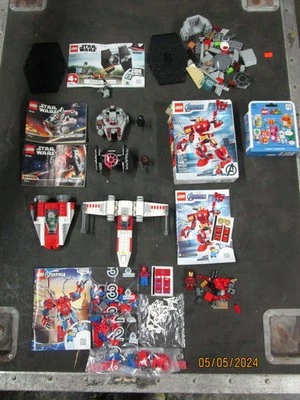 Lote misto de conjuntos de Lego pré-construídos e embalados Star Wars Spiderman e mais - Imagem 1 de 4