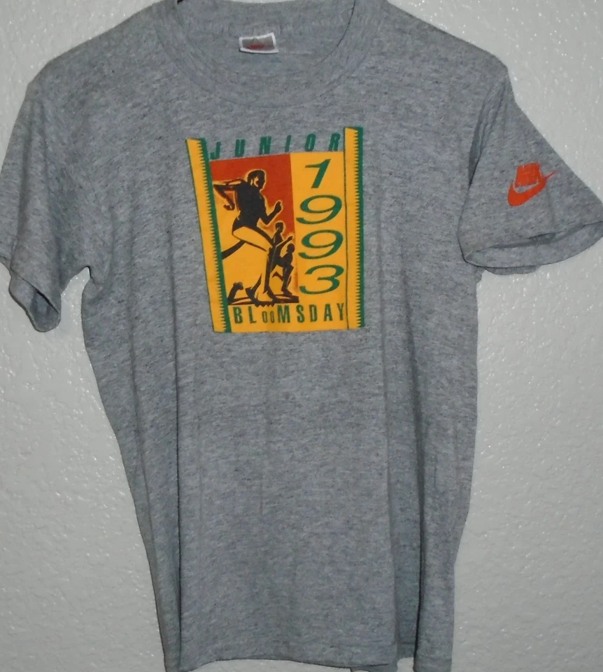 Vintage 90's Gray Nike tri-blend t shirt with Rayon Grey Tag Small - Image 1 of 3
