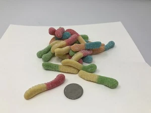 Sour Mini Neon Worms 4.5 pounds gummy neon worms gummi candy - Picture 1 of 1