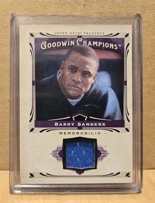 BARRY SANDERS 2013 UPPER DECK GOODWIN CHAMPIONS JERSEY PATCH - Image 1 of 2