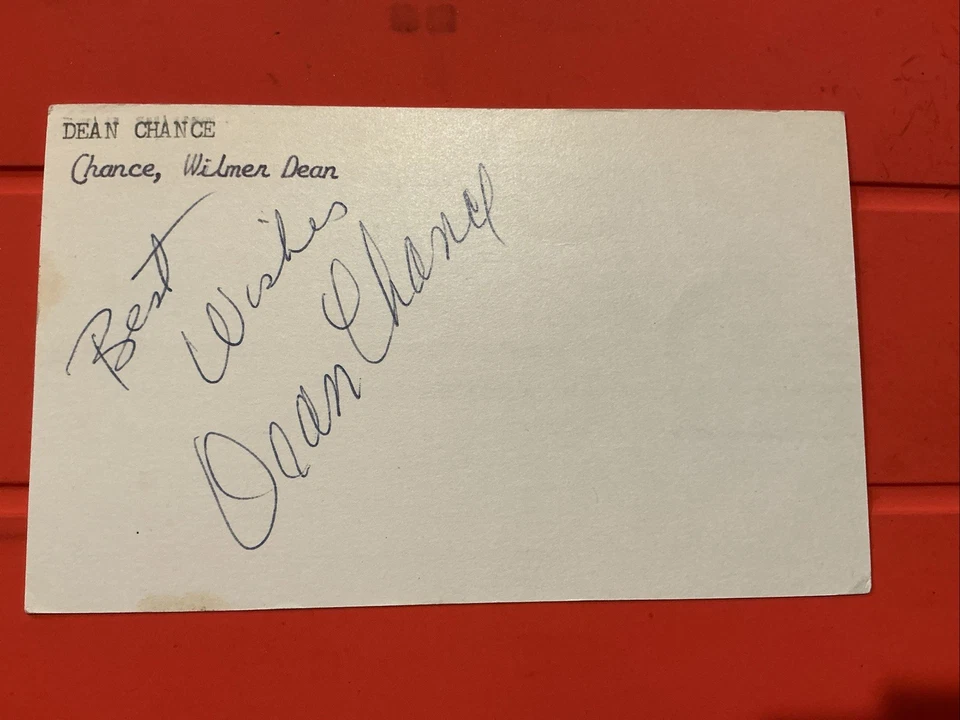 Dean Chance🔥🔥MLB Debut: 1961 Los  Angeles Angels 🔥🔥Autograph 🔥🔥 - Image 1 of 1