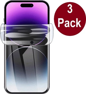 iPhone 16e 15 14 13 12 11 XS Max 17 Plus Pro Hydrogel TPU FILM Screen Protector - Image 1 of 3