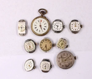 Lot of 10 vin. oval shaped watch movements - for use of parts Geneva & More 10a - Picture 1 of 6