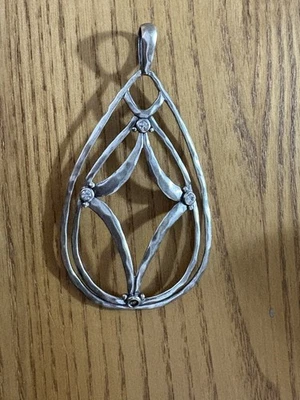 Colgante lágrima circonita cúbica martillada Silpada SS "Star Bright" S2356 [082PiW] Foto 1 de 3