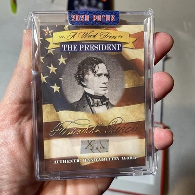 2020 POTUS A WORD FROM THE PRESIDENT FRANKLIN PIERCE HANDWRITTEN WORD  - Image 1 of 4