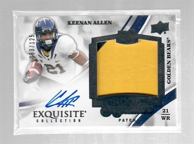 Keenan Allen 2013 Upper Deck Exquisit Rc Patch Auto 63/125 Rookie Autograph - Image 1 of 2