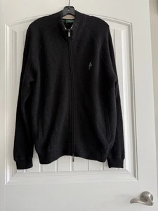 MAGLIONE UOMO BOBBY JONES 100% BABY ALPACA TASCHE FULL ZIP TAGLIA L - Foto 1 di 10
