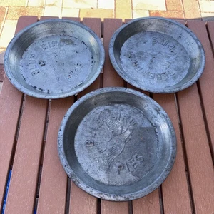 blue bird pie pan Vintage Set Of 3 Farmhouse Recipes Home Cottage Collecting - Picture 1 of 6