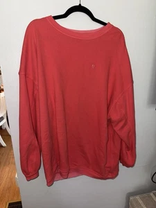 Offline By Aerie Damen Oversized Sweatshirt mit Rundhalsausschnitt Größe Large Cherry Tart - Bild 1 von 5